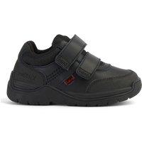 Kids Leather Riptape School Shoes