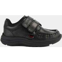 Kids Leather Riptape School Shoes (7 Small - 12 Small)