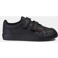 Kickers Kids' Leather Riptape School Shoes Black