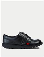 Kids Leather Lace School Shoes