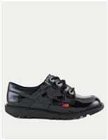 Kids Patent Leather Lace School Shoes