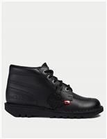 Kids Leather High Top School Shoes