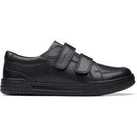 Kids Leather Riptape School Shoes