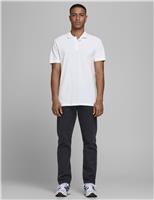 JACK & JONES Pure Cotton Polo Shirt Black