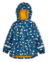 Puffin Print Hooded Fleece Lined Raincoat (1-10 Yrs)