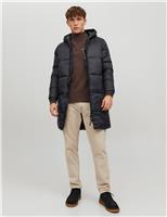 JACK & JONES Hooded Padded Puffer Jacket Black