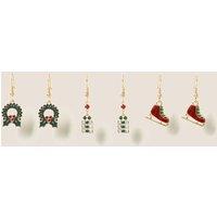 Christmas Ice Skate Earring 3 Pack