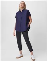 French Connection Pure Cotton Short Sleeve Shirt Navy