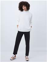 French Connection Pure Cotton Textured Jumper White