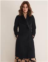 Wool Rich Collared Wrap Coat