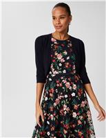 Open Neck Cropped Cardigan