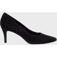 Leather Kitten Heel Pointed Court Shoes