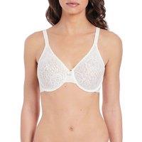 Wacoal Halo Floral Lace Wired Non-Padded Plunge Bra Ivory
