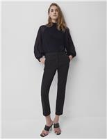 French Connection Blouson Sleeve Relaxed Long Sleeve Top Blue/Black