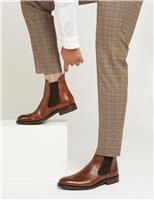 Leather Pull-On Chelsea Boots