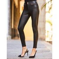 Leather Look High Waisted Leggings