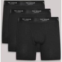 Ted Baker 3 Pack Longer Length Cotton Rich Trunks Black