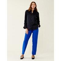 Finery London Cotton Rich Collared Shirt Black