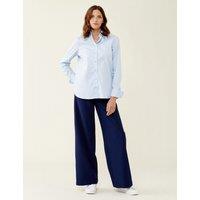 Finery London Cotton Rich Collared Shirt Light Blue