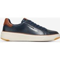 Cole Haan Grandpro Topspin Leather Lace Up Trainers Navy