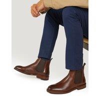 Jones Bootmaker Leather Pull-On Chelsea Boots Brown