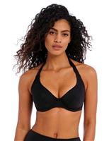 Freya Jewel Cove Plunge Halterneck Bikini Top Black