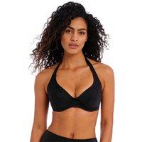 Freya Jewel Cove Plunge Halterneck Bikini Top Black