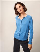 Pure Cotton Crew Neck Cardigan