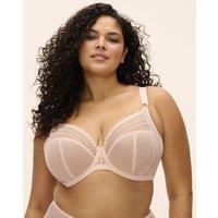 Elomi Matilda Mesh Embroidery Wired Plunge Bra DD-K Blush