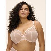 Elomi Matilda Mesh Embroidery Wired Plunge Bra DD-K Blush