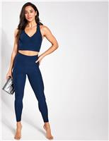Beyond Yoga Spacedye Spirited Crop Top Navy