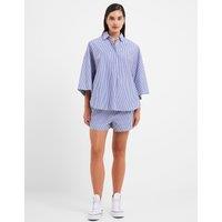 Pure Cotton Striped Collared Relaxed Shirt