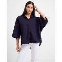 Pure Cotton Collared Relaxed Popover Shirt