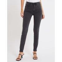 French Connection High Waisted Skinny Ankle Grazer Jeans Charcoal