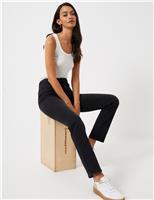 High Waisted Slim Straight Leg Jeans