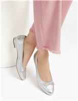 Leather Flat Ballet Pumps