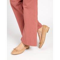 Jones Bootmaker Leather Flat Ballet Pumps Beige