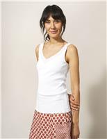 Pure Cotton Lace Detail Vest Top