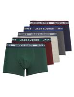 JACK & JONES 5 Pack Cotton Rich Trunks Multi
