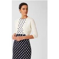 HOBBS Edge to Edge Cropped Cardigan Ivory