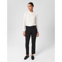 Cotton Blend Slim Fit Trousers