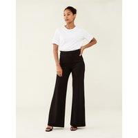 Finery London Elasticated Waist Wide Leg Culottes Black