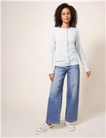 Pure Cotton Crew Neck Cardigan