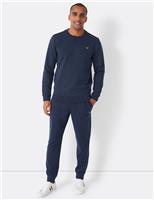 Crew Clothing Regular Fit Lightweight Joggers Navy