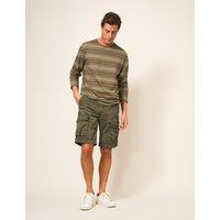 White Stuff Pure Cotton Cargo Shorts Green
