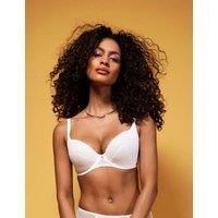 Freya Signature Lace Wired Plunge Bra D-G White