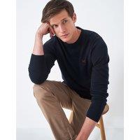 Crew Clothing Cotton Crew Neck Jumper Black