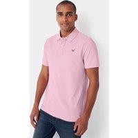 Crew Clothing Pure Cotton Pique Polo Shirt Light Pink