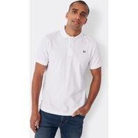 Crew Clothing Pure Cotton Pique Polo Shirt White