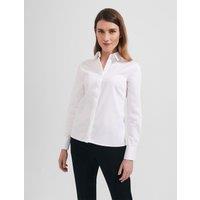 HOBBS Cotton Rich Collared Shirt White